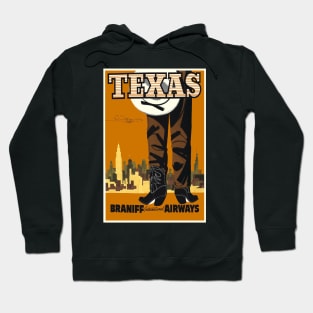 Texas Travel Poster Hoodie